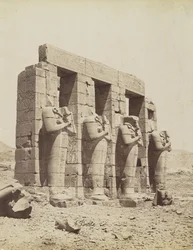 Ramesseum, Tebas, vista do sudeste da Segunda Corte