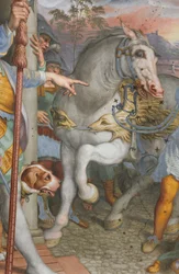 Apse, Antonio Campi, Encontro de Jesus com o centurião Cornélio 1582-84, Detalhe