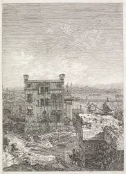 Exibições: Uma casa rodeada por seis colunas, 1735-1746.