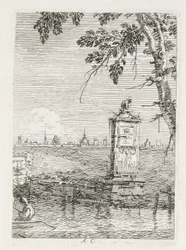 Vista: O Pequeno Monumento debaixo de uma árvore, 1735-1746.