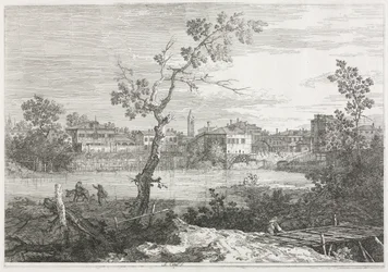 Exibições: Vista de Burano, uma cidade em uma ilha na lagoa veneziana, 1735-1746.