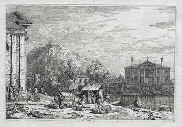Vistas de Veneza e arredores: uma cidade além de um rio, década de 1700.