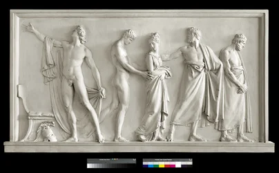 Aquiles entrega Briseida aos arautos de Agamémnon, 1787-90