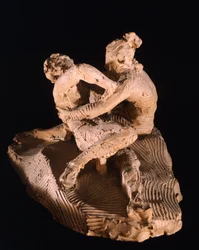 Cupido e Psique de Antonio Canova (1757-1822), modelo em barro