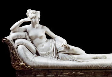 Pauline Bonaparte, Princesa Borghese (1780 - 1825) irmã de Napoleão I representada em Victorious Venus Escultura de mármore por Antonio Canova (1757-1822) 1804-1808 Roma, Galleria Borghese