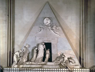 Túmulo da arquiduquesa Maria Christine, filha favorita da imperatriz Maria Teresa da Áustria, 1798-1805 (mármore)