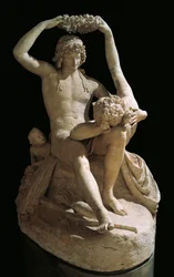 Vénus Crowning Adonis, de Antonio Canova (1757-1822), gesso.