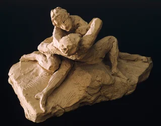Vénus e Adonis por Antonio Canova (1757-1822), modelo em barro