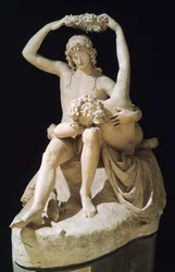 Vênus coroando o Amor de Antonio Canova (1757-1822), modelo em gesso