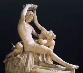 Vênus coroando o Amor de Antonio Canova (1757-1822), modelo em gesso