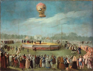Subida de um balão na presença do Tribunal de Carlos IV, ca. 1783