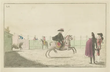 Placa I, da série Colecci?n de las principales suertes de una corrida de toros (Colecção das Principais Acções de uma Tourada)
