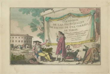 Placa de título, da série Colecci?n de las principales suertes de una corrida de toros (Colecção das Principais Acções de uma Tourada)