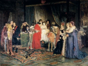 Morte de Fernão I, pintura de Antoni Casanova i Estorach