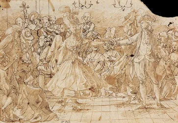 ""Minuet"" - Obra de Antonio Casanovas Torrents (1752-1796) Caneta Minueto, tinta da china castanha sobre papel c. 1780 Museu Nacional de Arte da Catalunha, Barcelona 20,9x30