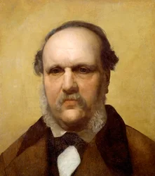 Retrato de Antonio Tommasi, meio busto de Antonio Ciseri (1821-1891), óleo sobre tela posteriormente transferido para madeira, 44x40 cm, cerca de 1872
