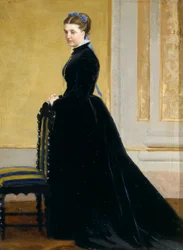 Esboço para Retrato de Senhora de Antonio Ciseri (1821-1891), óleo sobre tela, 31x23 cm
