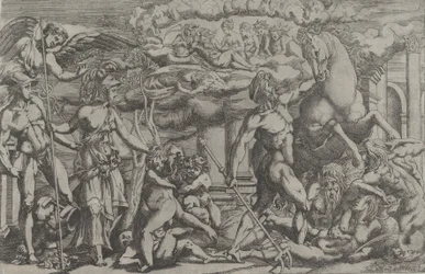 Concurso entre Netuno e Atena, 1540-45.