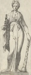 Melpomene, do sarcófago Mattei, Roma, 1540-45.