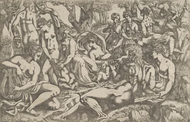 Musas no sopé do Monte Parnaso, 1540-45.