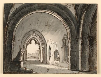Interior da igreja perto de Faenza