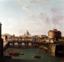Roma, Uma Vista do Tibre com o Castel Sant