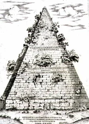 A Pirâmide de Caius Cestius construída c.12 a.C., Roma