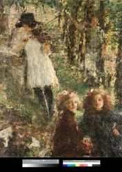 Les reflets (reflexos) Pintura de Antonio Mancini (1852-1930) 1920 Coleção particular