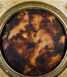 Família Sagrada, de Antonio Mancini (1852-1930), óleo sobre porcelana, Itália