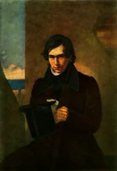 Retrato do poeta Nestor Vasilyevich Kukolnik, 1836, 1965.
