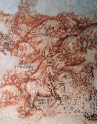 Sinopia (sub-pintura), detalhe (fresco)