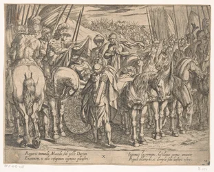 Alexandre o Grande encontra o corpo de Dario Os feitos de Alexandre, o Grande (título da série) Alexandri magni praecipvae res gestae (título da série)