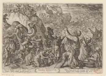 Egípcios afogam-se no Mar da Concha
Pharao mergitur (título sobre o objecto)
Cenas de batalha do Antigo Testamento (título da série)
