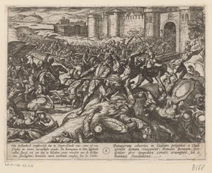 Os romanos são derrotados pelas tropas holandesas em Bonn As Guerras Batavas contra os Romanos (título da série) Batavorum cum Romanis Bellum (título da série)