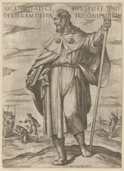 São Tiago o Grande
Ascenditad celos sedet ad dexteram dei patris onipotetis (título sobre o objecto)
Cristo, Maria e os Apóstolos (título da série)