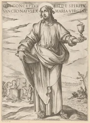 São João
Qui conceptus est de spiritu sancto natus ex Maria virgine (título sobre o objecto)
Cristo, Maria e os Apóstolos (título da série)