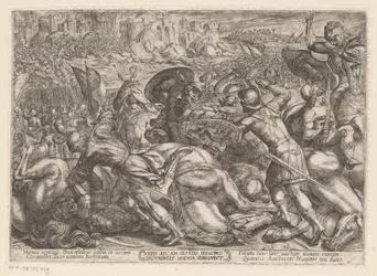 A queda de Jericó
Iosues ercam septies Iericho circumducit moenia corruunt (título sobre o objecto)
Cenas de batalha do Antigo Testamento (título da série)