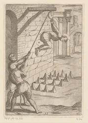 Tortura: queda em pontas afiadas
Tortura sofrida pelos mártires cristãos (título da série)
Varia tormentorum et supplicioru crudelium (...) (título da série)