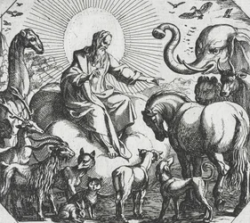 Deus criando os animais terrestres