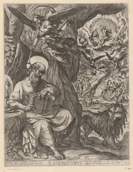 H. Hieronymus no deserto contemplando o juízo final
S. Hieronymus (título sobre o objecto)