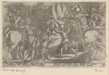 Jagers vangen een reuzenslang Diversos jacht-en strijdscènes (título da série) Caça de feras, pássaros e peixes. Batalhas de feras: e feras mútuas (título da série)