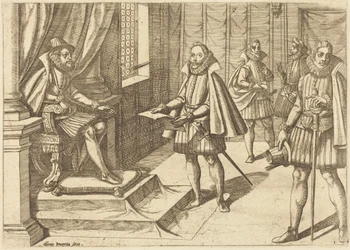 Filipe II de Espanha no seu trono