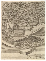 Plano da cidade de Roma. Parte 11, com a margem esquerda de San Pancrazio, 1645.