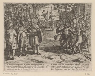 Os romanos compram jovens holandeses a anciãos holandeses
As guerras Batavianas contra os Romanos (título da série)
Batavorum cum Romanis Bellum (título da série)