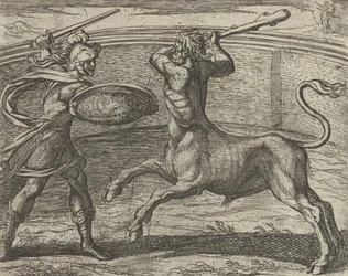 Teseu e o Minotauro Minotauro Teseu vincit, de The Metamorphos..., publicado depois de 1606.