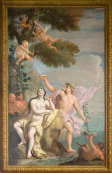 Mural de Elevação Norte representando Baco e Ariadne, A Casa do Banquete