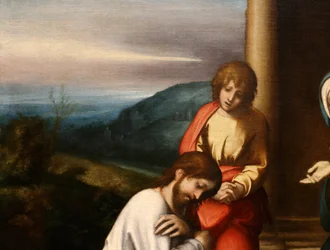 Cristo despedindo-se da sua Mãe