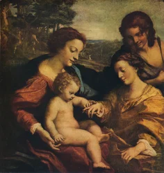 O casamento místico de Santa Catarina, 1526-1527.