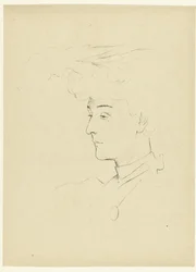 Portret van vrouw Estudo da cabeça de uma mulher O Julgamento (título da série)