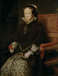 Rainha Maria Tudor, rainha de Inglaterra, segunda esposa de Filipe II.